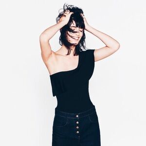 Zara one shoulder body suit
